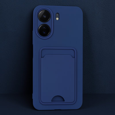 Xiaomi Redmi 13c Kılıf Kelvin Kartvizitli Silikon - Lacivert