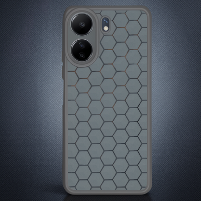 Xiaomi Redmi 13c Kılıf Petek Silikon Kapak - Koyu Yeşil