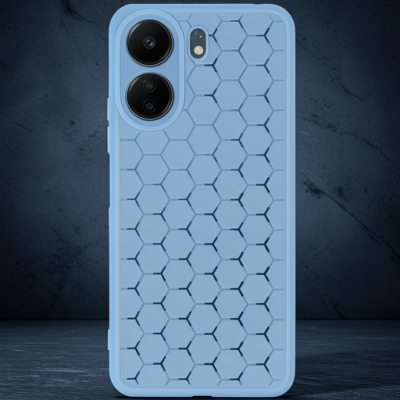 Xiaomi Redmi 13c Kılıf Petek Silikon Kapak - Mavi