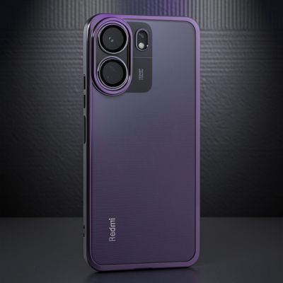 Xiaomi Redmi 13c Kılıf Razer Lensli Silikon - Mor