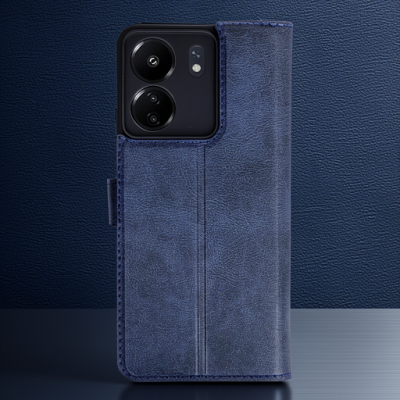 Xiaomi Redmi 13c Kılıf Trend S Plus Kapaklı Kılıf - Lacivert