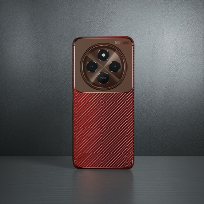 Xiaomi Redmi 14c Kılıf Auto Focus Karbon Kapak - Kahverengi