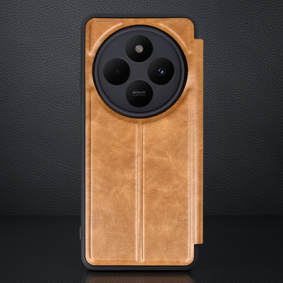 Xiaomi Redmi 14c Kılıf Flip Cover - Taba