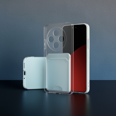Xiaomi Redmi 14c Kılıf Kart Şeffaf Silikon - Şeffaf
