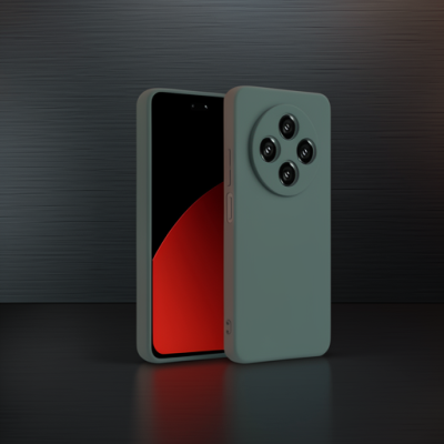 Xiaomi Redmi 14c Kılıf Nano İçi Kadife Silikon - Koyu Yeşil