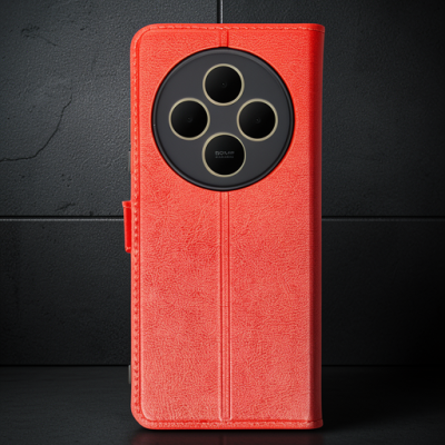 Xiaomi Redmi 14c Kılıf Trend S Plus Kapaklı Kılıf - Kırmızı
