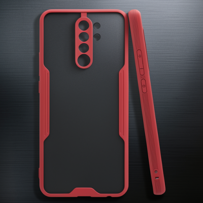 Xiaomi Redmi 9 Kılıf Platin Silikon - Kırmızı