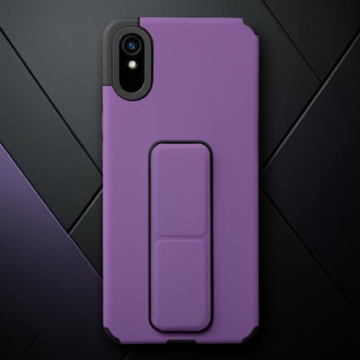 Xiaomi Redmi 9a Kılıf Mega Standlı Silikon - Mor