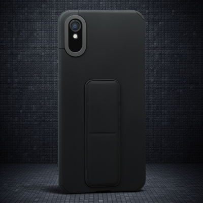 Xiaomi Redmi 9a Kılıf Mega Standlı Silikon - Siyah