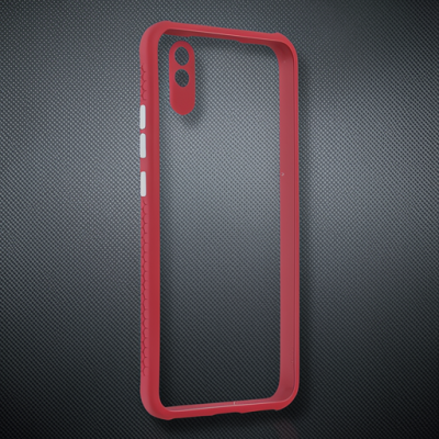 Xiaomi Redmi 9a Kılıf Miami Şeffaf Silikon - Fuşya