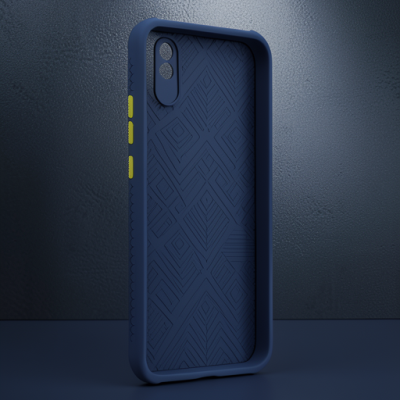 Xiaomi Redmi 9a Kılıf Miami Şeffaf Silikon - Lacivert