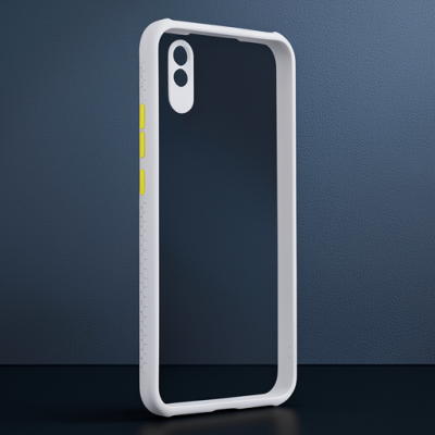 Xiaomi Redmi 9a Kılıf Miami Şeffaf Silikon - Lila
