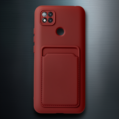 Xiaomi Redmi 9c Kılıf Kelvin Kartvizitli Silikon - Bordo