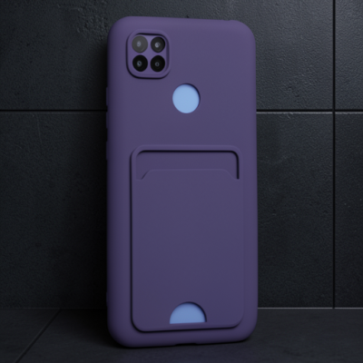Xiaomi Redmi 9c Kılıf Kelvin Kartvizitli Silikon - Derin Mor