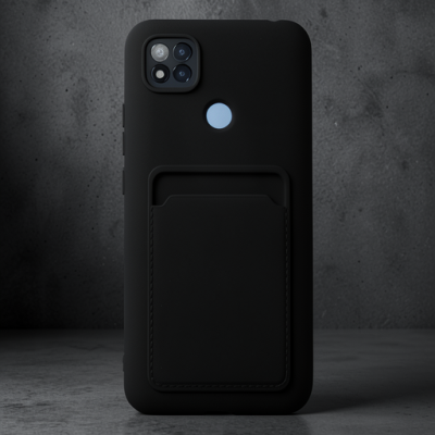 Xiaomi Redmi 9c Kılıf Kelvin Kartvizitli Silikon - Siyah