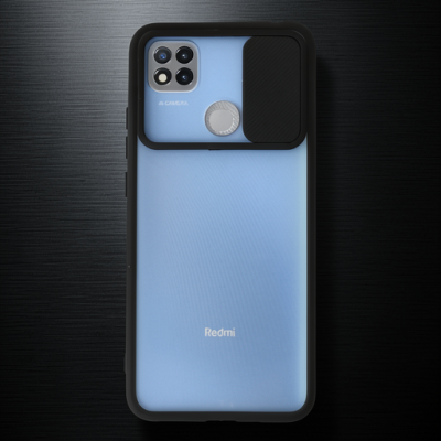 Xiaomi Redmi 9c Kılıf Palm Buzlu Kamera Sürgülü Silikon - Siyah
