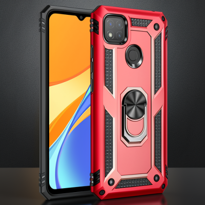 Xiaomi Redmi 9c Kılıf Sofya Yüzüklü Silikon Kapak - Gold