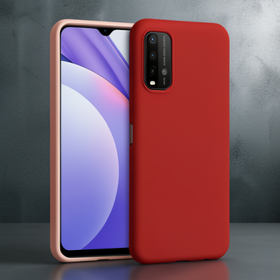 Xiaomi Redmi 9t Kılıf Nano İçi Kadife Silikon - Pudra