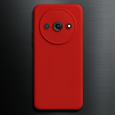 Xiaomi Redmi A3 4g Kılıf Nano İçi Kadife Silikon - Kırmızı