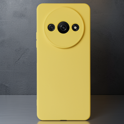 Xiaomi Redmi A3 4g Kılıf Nano İçi Kadife Silikon - Sarı
