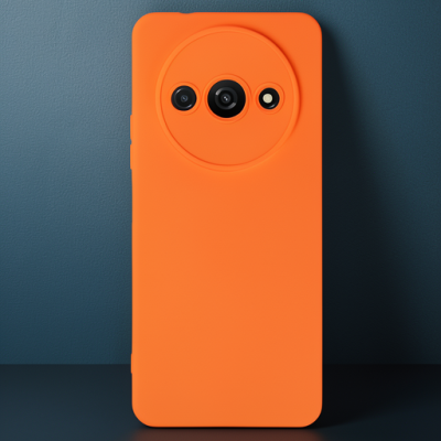 Xiaomi Redmi A3 4g Kılıf Nano İçi Kadife Silikon - Turuncu