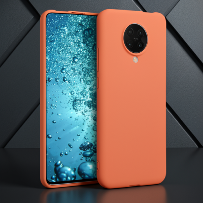 Xiaomi Redmi K30 Pro Kılıf Nano İçi Kadife Silikon - Turuncu