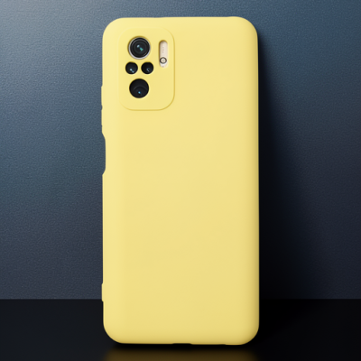 Xiaomi Redmi Note 10 Kılıf Nano İçi Kadife Silikon - Sarı