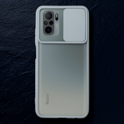 Xiaomi Redmi Note 10 Kılıf Palm Buzlu Kamera Sürgülü Silikon - Turkuaz