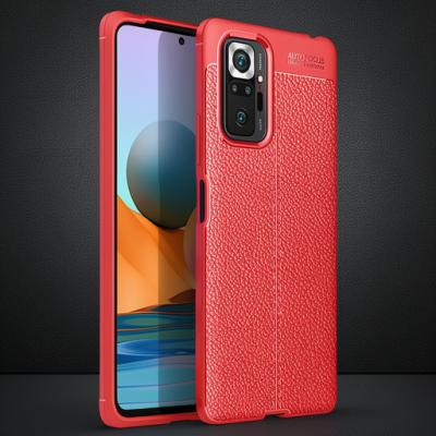 Xiaomi Redmi Note 10 Pro Kılıf Auto Focus Kapak - Kırmızı