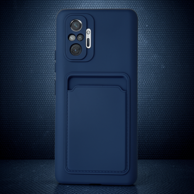 Xiaomi Redmi Note 10 Pro Kılıf Kelvin Kartvizitli Silikon - Lacivert