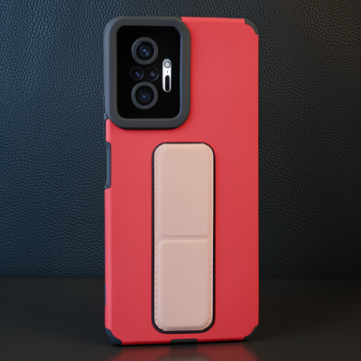 Xiaomi Redmi Note 10 Pro Kılıf Mega Standlı Silikon - Gold