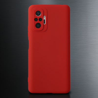 Xiaomi Redmi Note 10 Pro Kılıf Nano İçi Kadife Silikon - Kırmızı