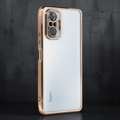 Xiaomi Redmi Note 10 Pro Kılıf Razer Lensli Silikon - Gold