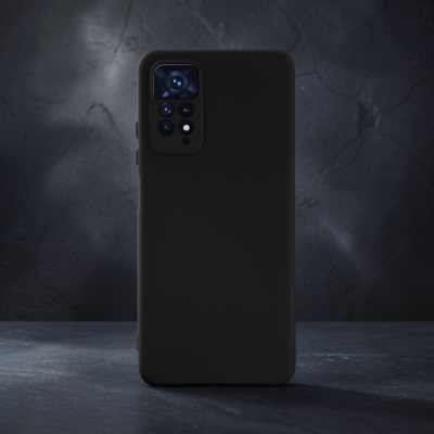 Xiaomi Redmi Note 11 Kılıf First Silikon - Siyah