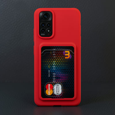 Xiaomi Redmi Note 11 Kılıf Kart Şeffaf Silikon - Şeffaf