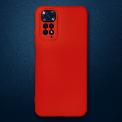 Xiaomi Redmi Note 11 Kılıf Nano İçi Kadife Silikon - Kırmızı