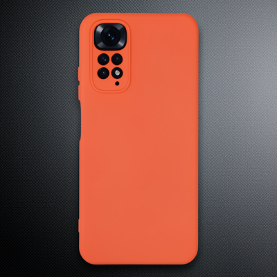 Xiaomi Redmi Note 11 Kılıf Nano İçi Kadife Silikon - Turuncu