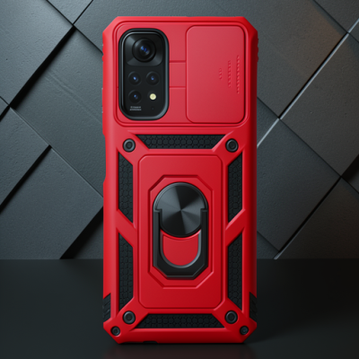 Xiaomi Redmi Note 11 Kılıf Pars Lens Yüzüklü Silikon - Yeşil