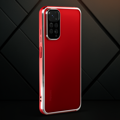 Xiaomi Redmi Note 11 Kılıf Razer Lensli Silikon - Gümüş