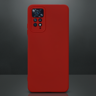 Xiaomi Redmi Note 11 Pro Kılıf Nano İçi Kadife Silikon - Kırmızı