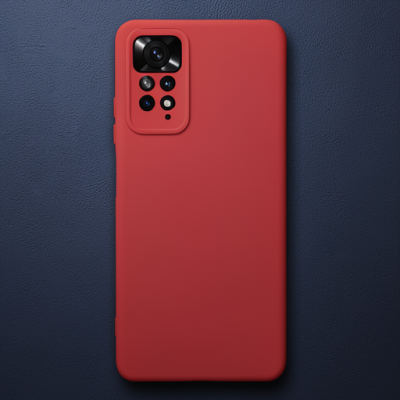 Xiaomi Redmi Note 11 Pro Kılıf Nano İçi Kadife Silikon - Pudra