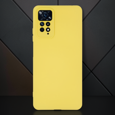 Xiaomi Redmi Note 11 Pro Kılıf Nano İçi Kadife Silikon - Sarı