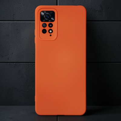 Xiaomi Redmi Note 11 Pro Kılıf Nano İçi Kadife Silikon - Turuncu