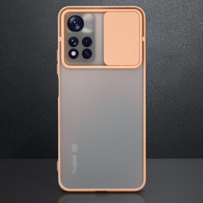 Xiaomi Redmi Note 11 Pro Plus 5g Kılıf Palm Buzlu Kamera Sürgülü Silikon - Pembe