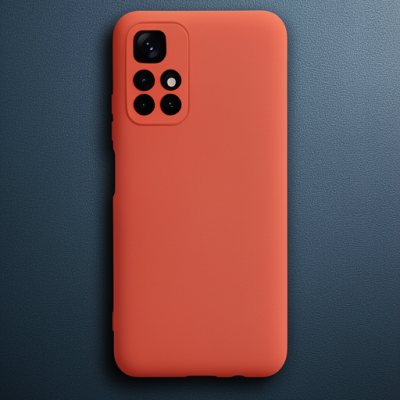 Xiaomi Redmi Note 11t Kılıf Nano İçi Kadife Silikon - Turuncu