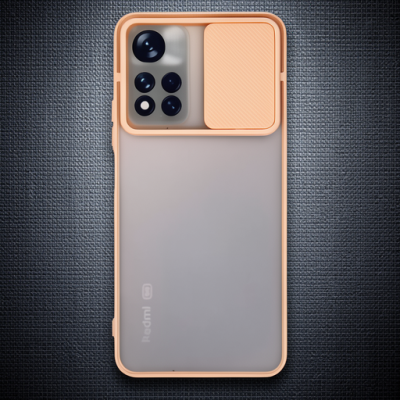 Xiaomi Redmi Note 11t Kılıf Palm Buzlu Kamera Sürgülü Silikon - Pembe