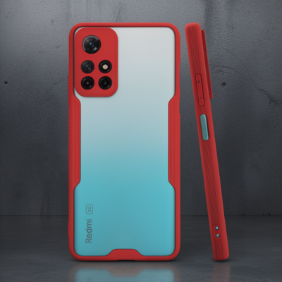 Xiaomi Redmi Note 11t Kılıf Platin Silikon - Kırmızı