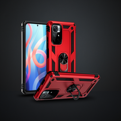 Xiaomi Redmi Note 11t Kılıf Sofya Yüzüklü Silikon Kapak - Gold