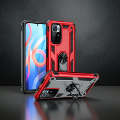 Xiaomi Redmi Note 11t Kılıf Sofya Yüzüklü Silikon Kapak - Gümüş