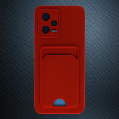 Xiaomi Redmi Note 12 4g Kılıf Kelvin Kartvizitli Silikon - Kırmızı